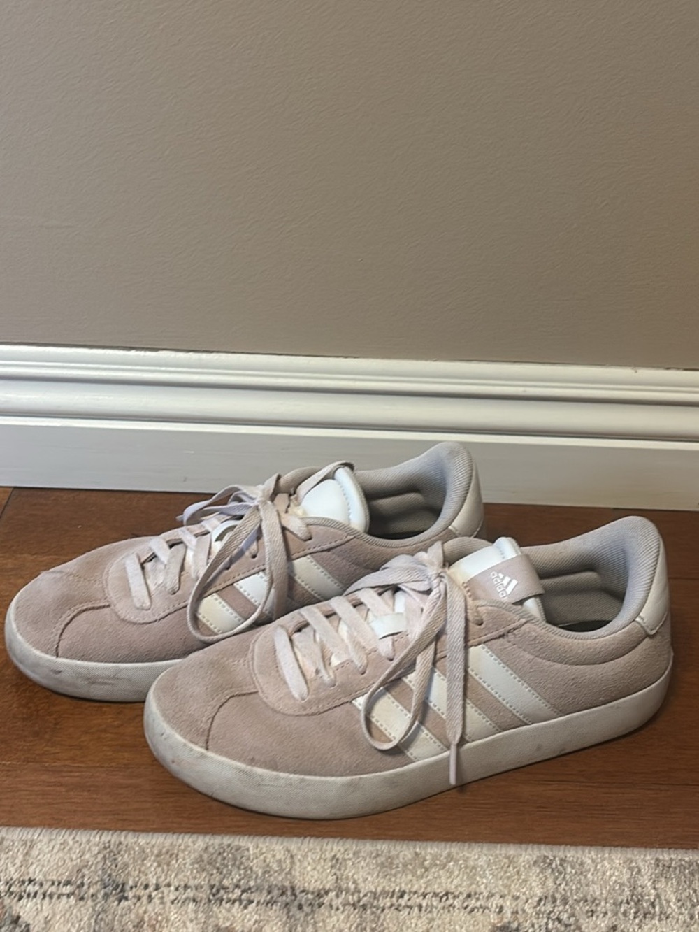 adidas Women’s Low-Top Suede Sneakers in Light Pink